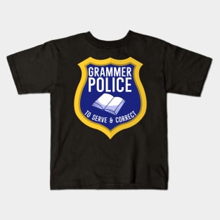 Grammer Police to serve and correct Kids T-Shirt